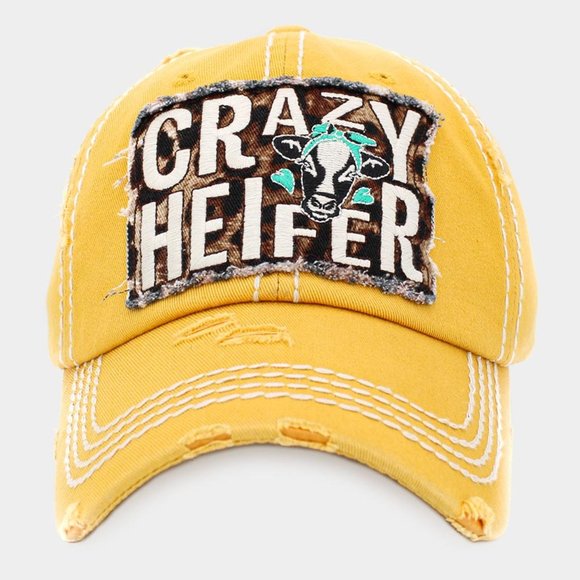 CRAZY HEFIER ADJUSTABLE BASEBALL CAP w/EMBROIDERED TRUCKER PATCH - Picture 6 of 6